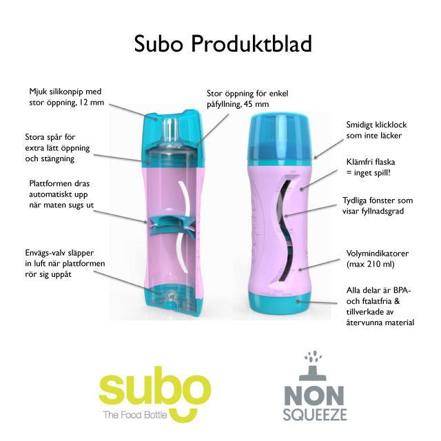 Subo food bottle for smoothie and yogurt