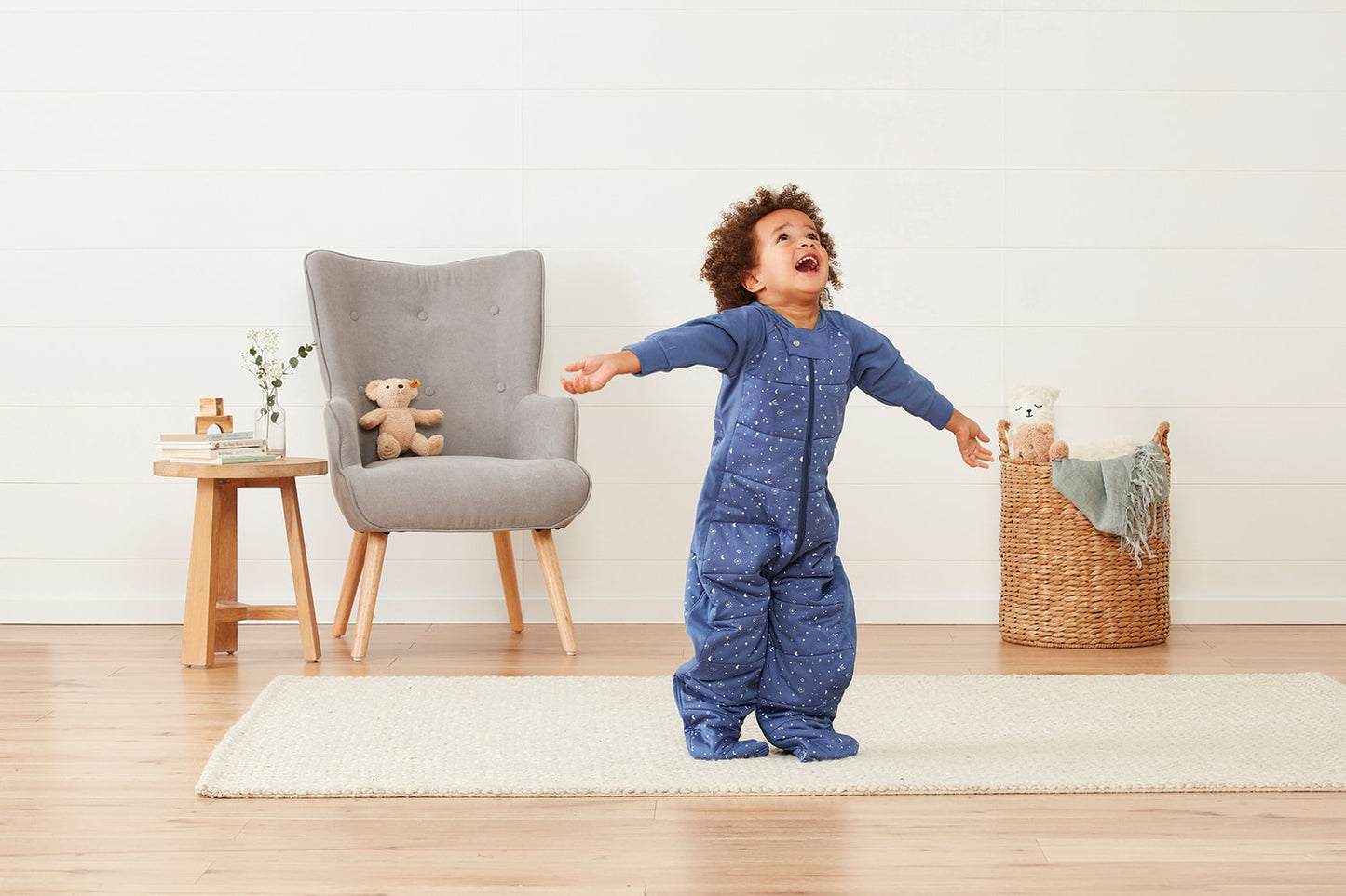 Organic Sleep Suit - Night Sky, Warm