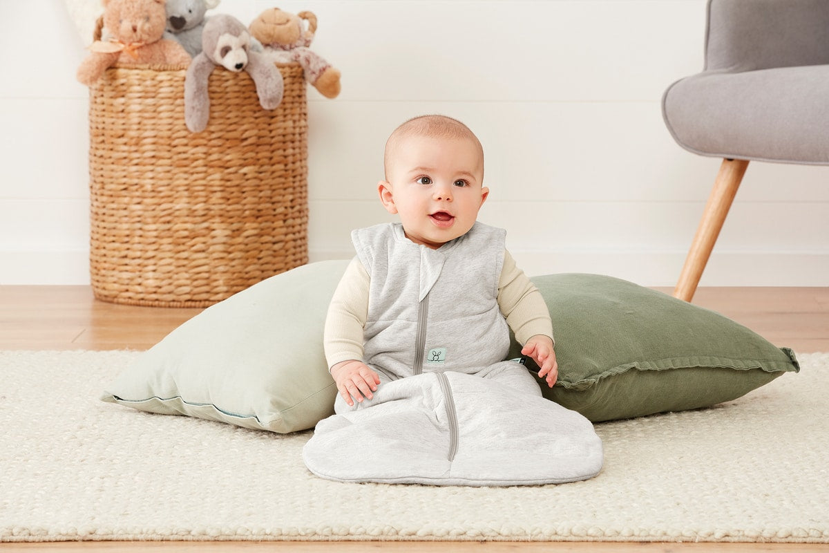 Organic Jersey Sleeping Bag - Grey Marle, Warm