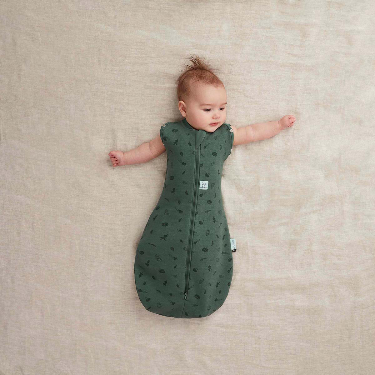 Organic Swaddle and Sleeping Bag - Veggie Patch, Mild