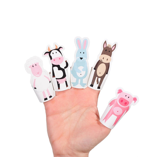 Paper Finger Puppets - Farm Animals