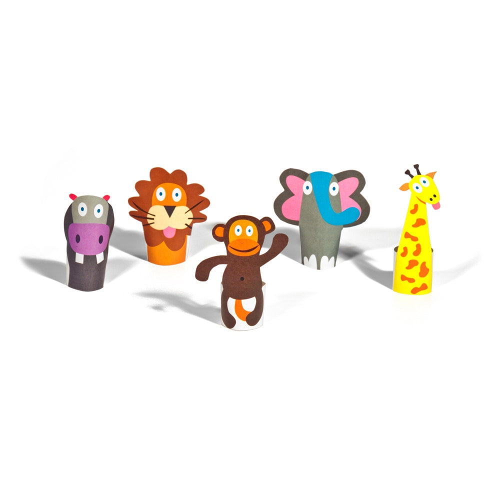 Paper Finger Puppets - Jungle Animals