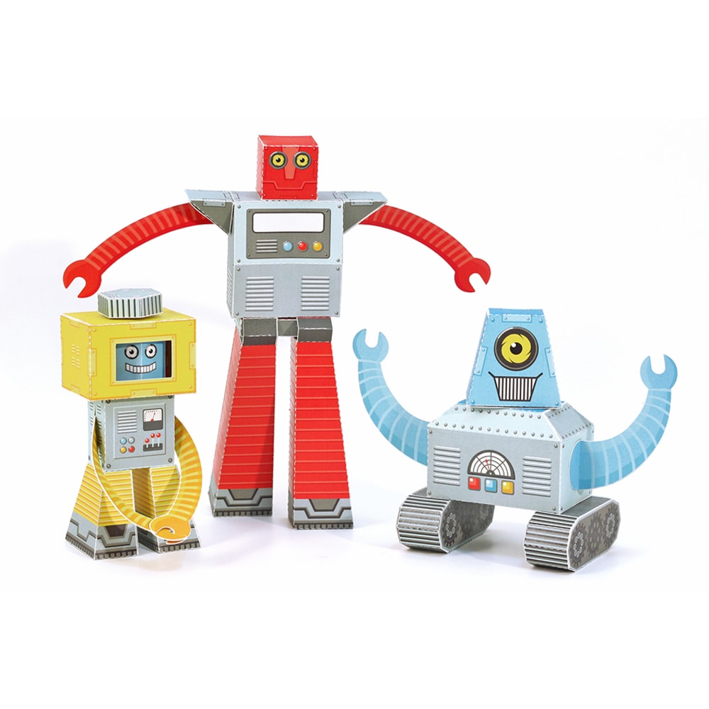 Pappersfigurer - Robotar