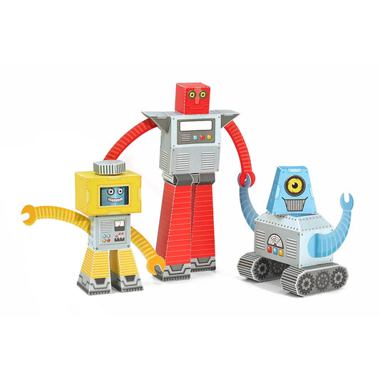 Pappersfigurer - Robotar