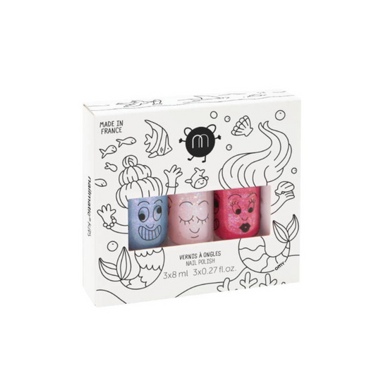 Giftfritt nagellack för barn - Trepack Mermaid