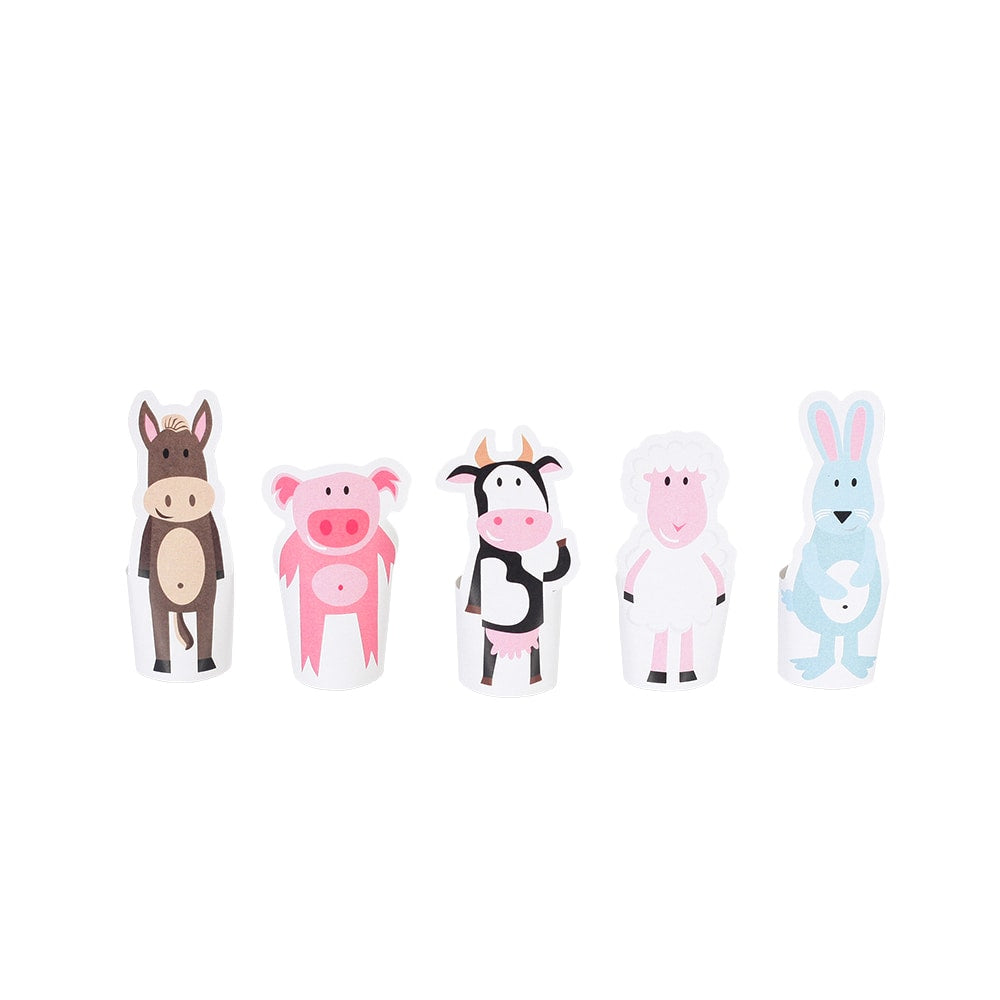 Paper Finger Puppets - Farm Animals