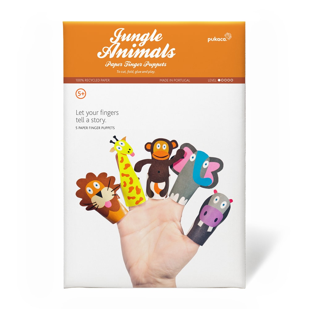 Paper Finger Puppets - Jungle Animals