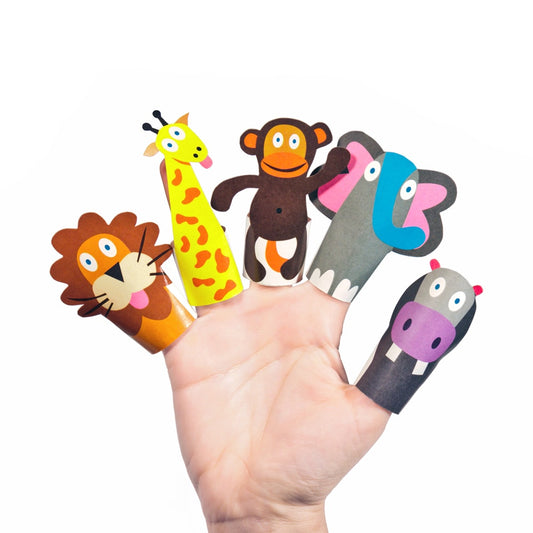 Paper Finger Puppets - Jungle Animals