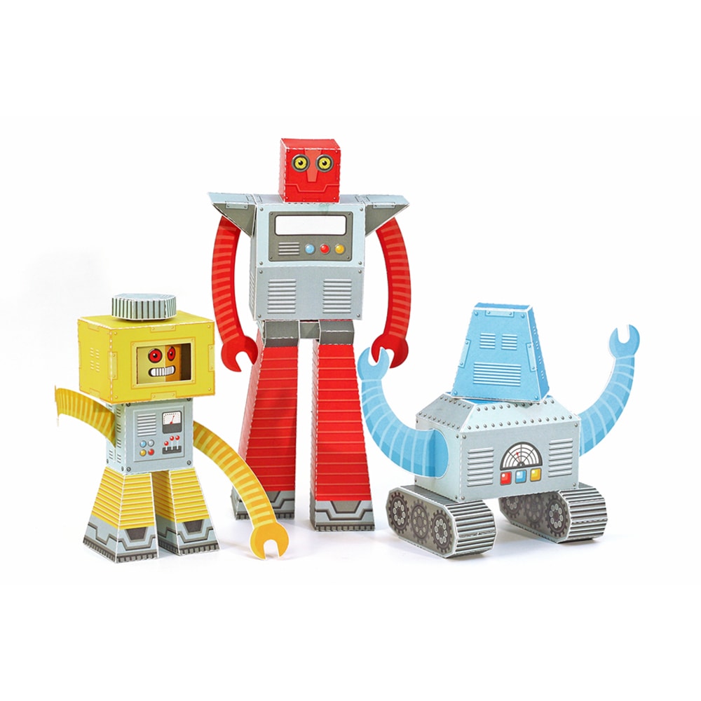 Pappersfigurer - Robotar
